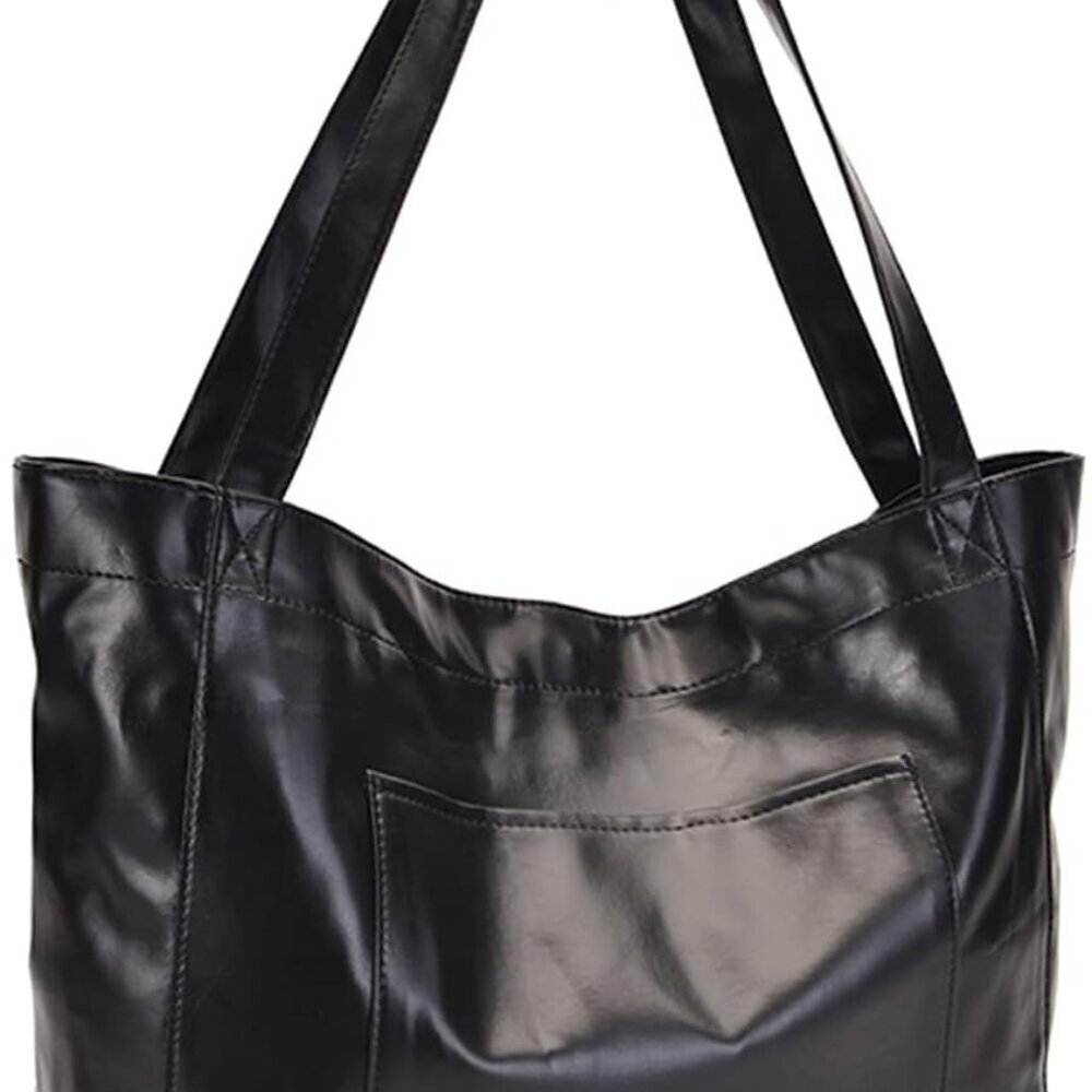 Large Shoulder Tote Women PU Leather Spacious Travel Work Hobo Bag